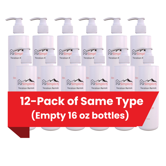 12 Pack - 16 oz. Custom Bottles (Empty)